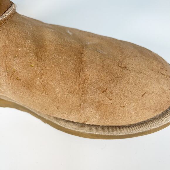 UGG Classic Short II Suede & Wool  Boots Mustard Seed Tan Women 8 - Picture 11 of 16